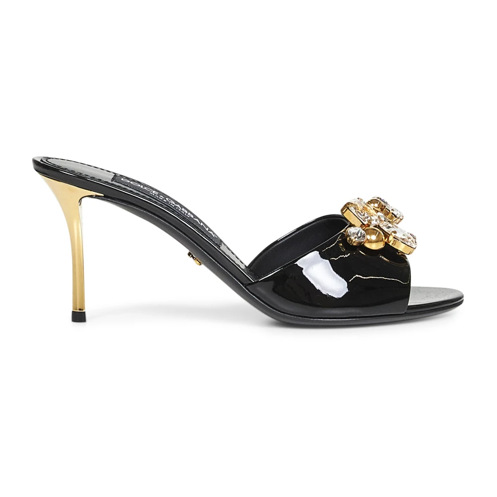 Dolce & Gabbana Women's Black Heeled Mules, 5 Uk, Heeled Mule