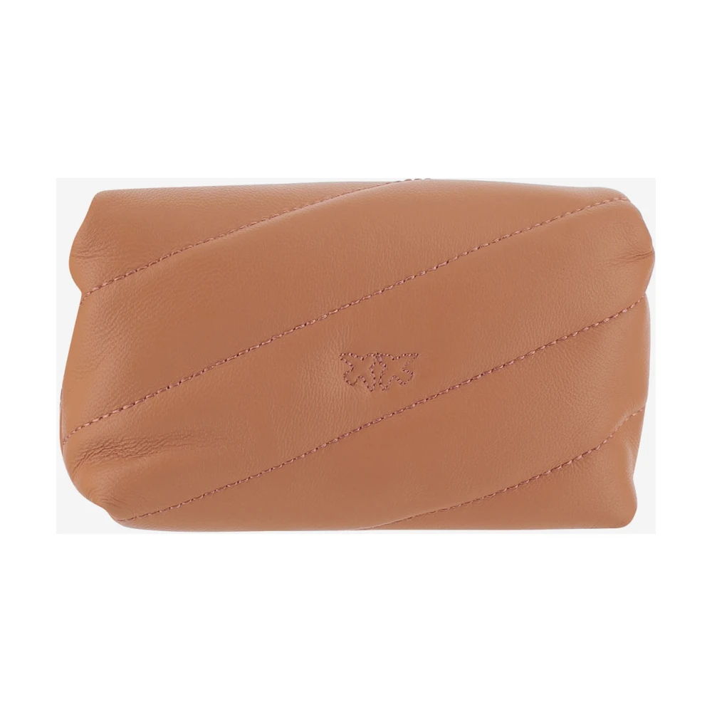 pinko Gewatteerde leren schoudertas Love Birds Orange Dames