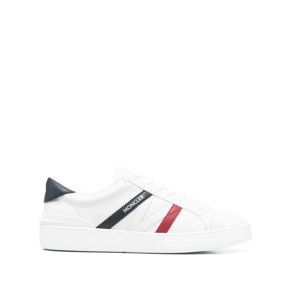 Moncler Witte Sneakers met Tricolore Accent Heren Schoenen