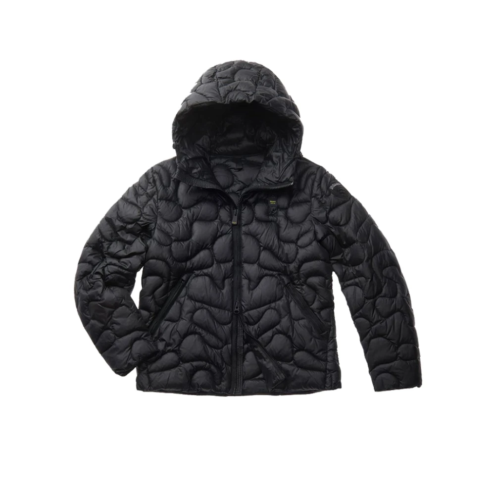 Blauer Zwarte Urban Jas Stijlvol Rits Zakken Black Heren
