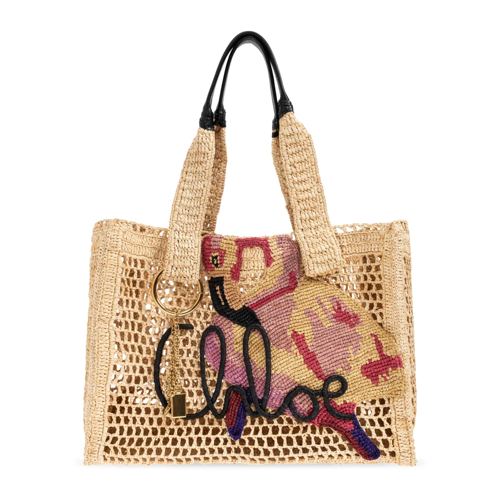 Chloé , Shopping Bags, Female, Beige, One Size, Summer Banana East West Shopper Bag