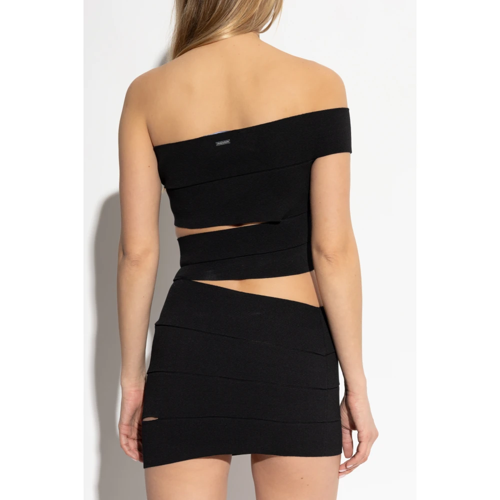 Dsquared2 Jurk met splitten Black Dames