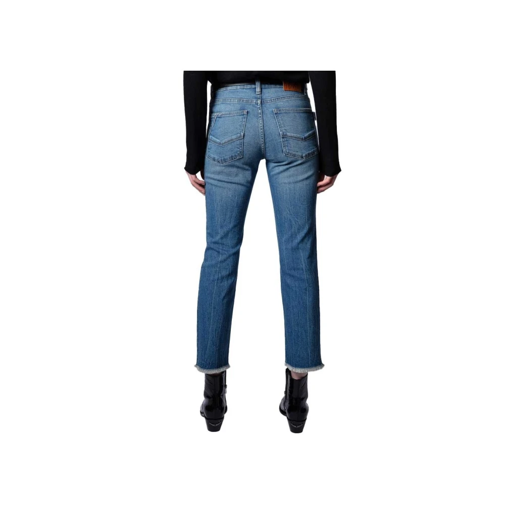 Zadig & Voltaire Blauwe Denim Skinny Jeans Blue Dames