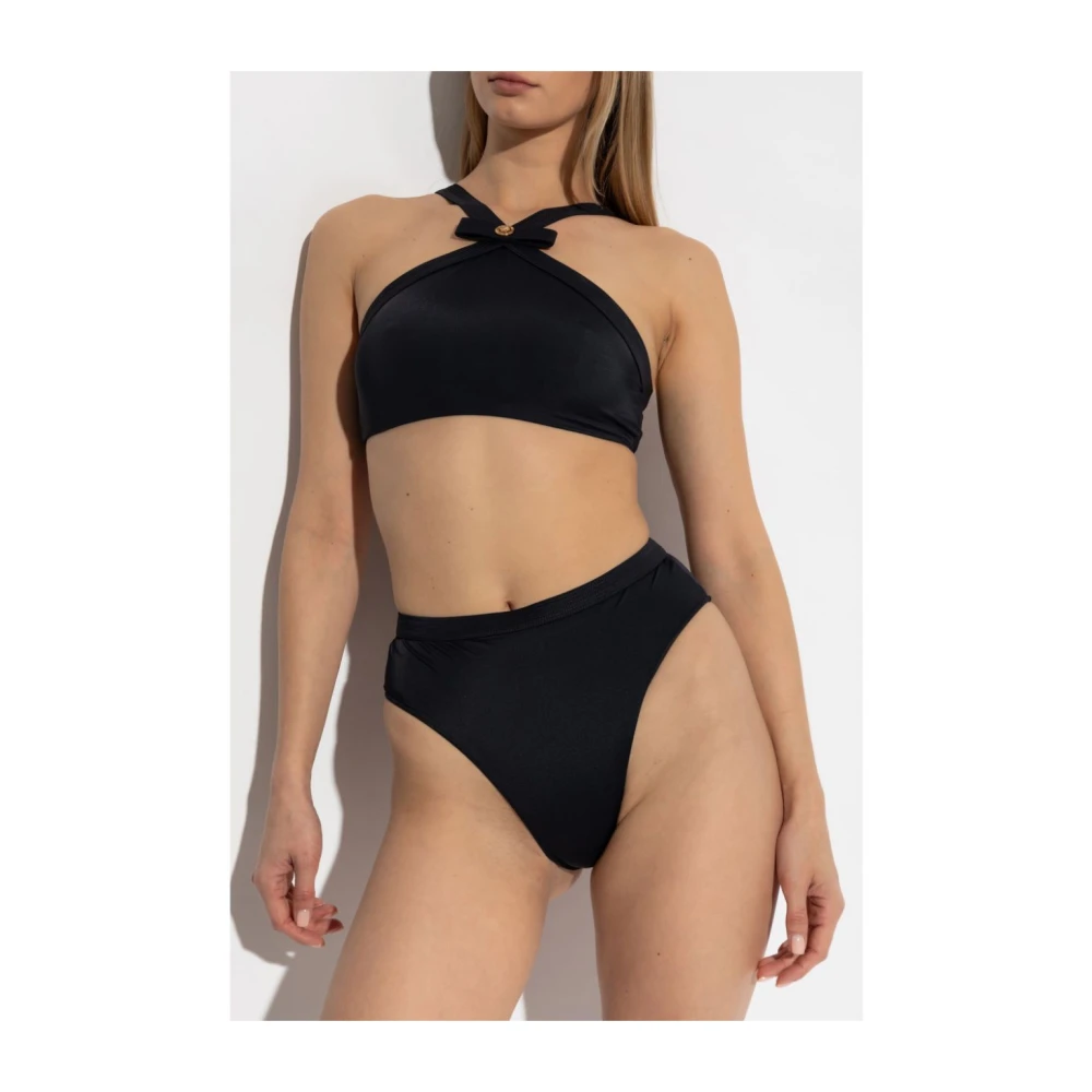 Versace Zwart zee kleding met Medusa Head strikdetails Black Dames