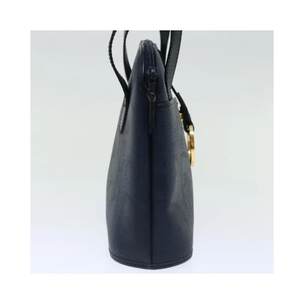 Dior Vintage Pre-owned Canvas handbags Blue Dames