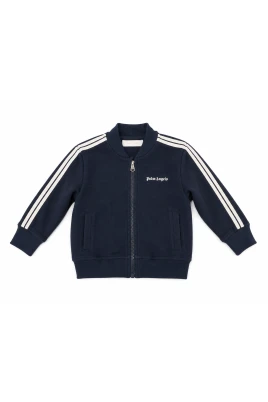 Felpa con zip e logo