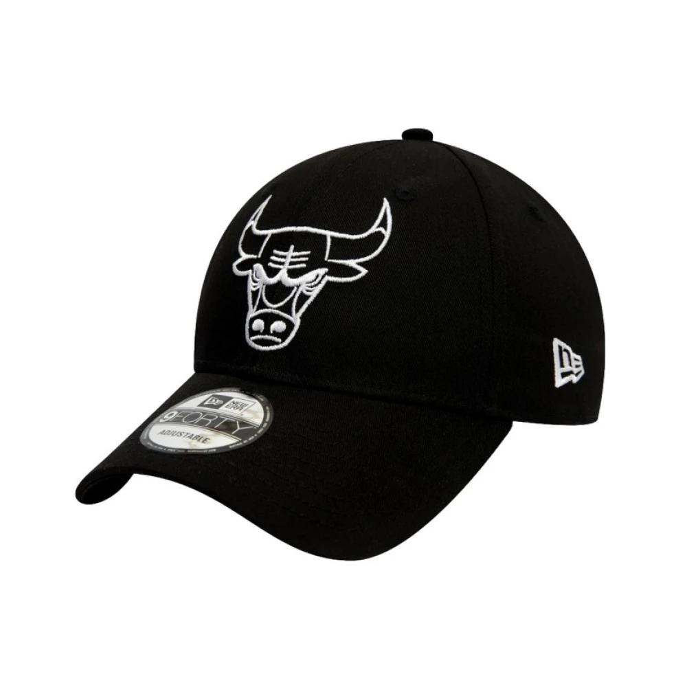 new era Zwarte Bulls NBA Outline Pet Black Heren
