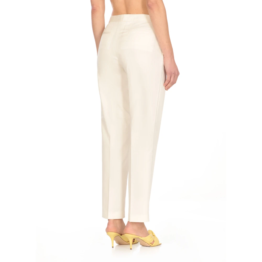 Fabiana Filippi Witte katoenen broek met zakken White Dames