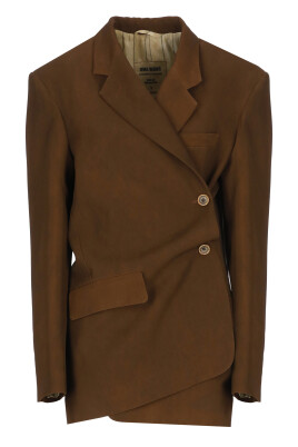 brown-viscose-jacket-with-lapel-collar