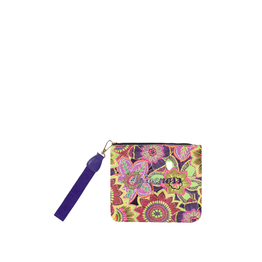 4Giveness Gestippelde polyester clutch met rits Multicolor Dames
