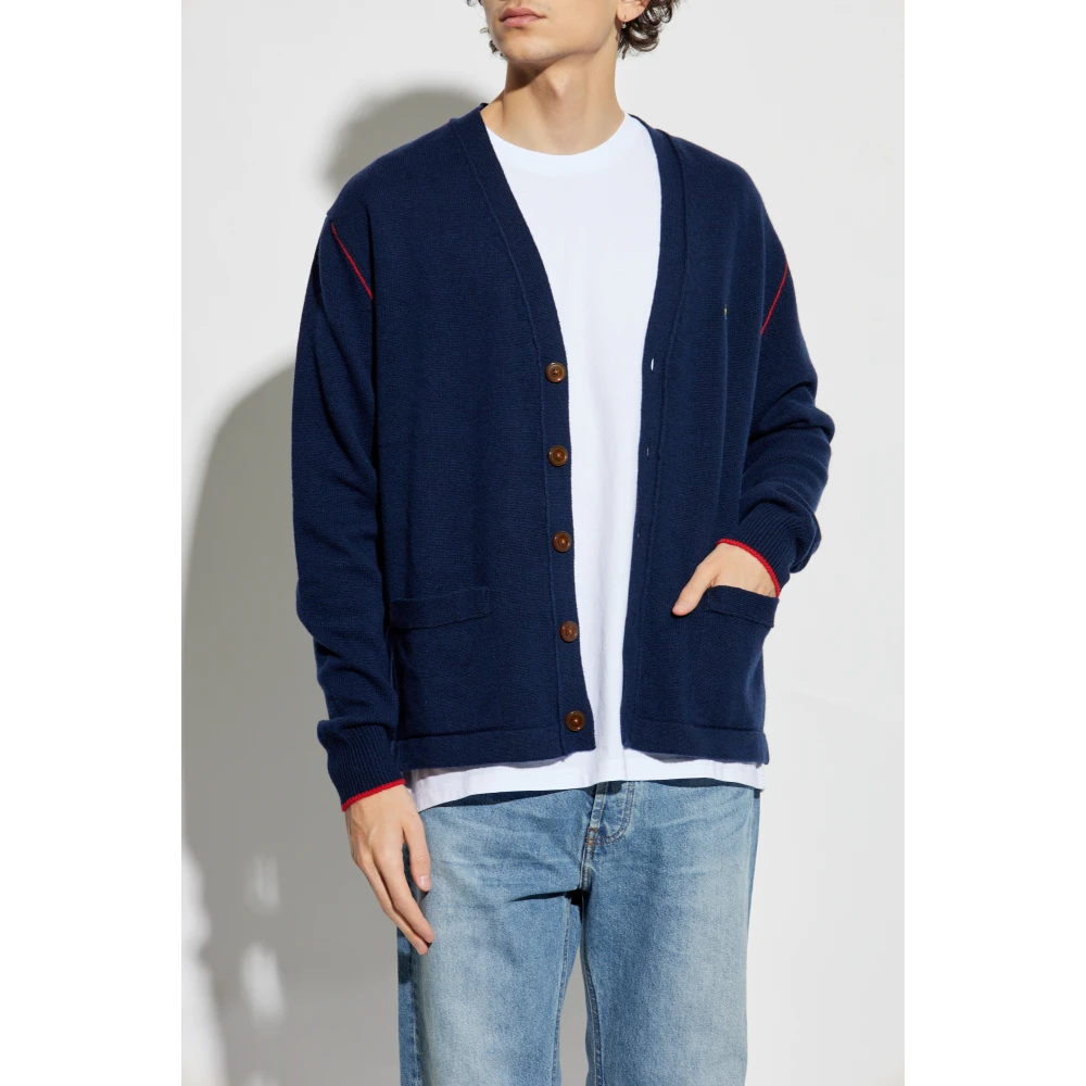 Vivienne Westwood Cardigan met Cashmere Mix Blue Heren