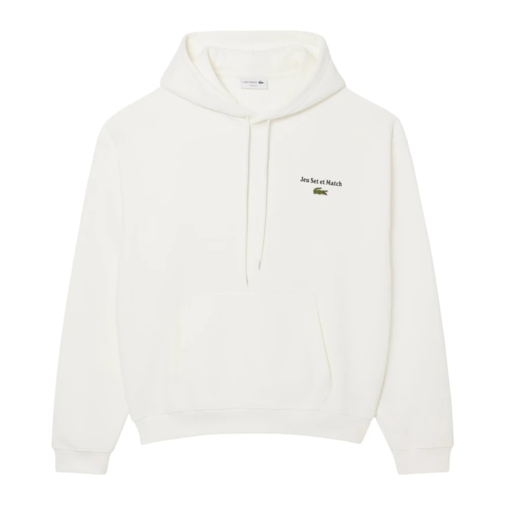 Lacoste Uomo Bianco Felpe, S, New,