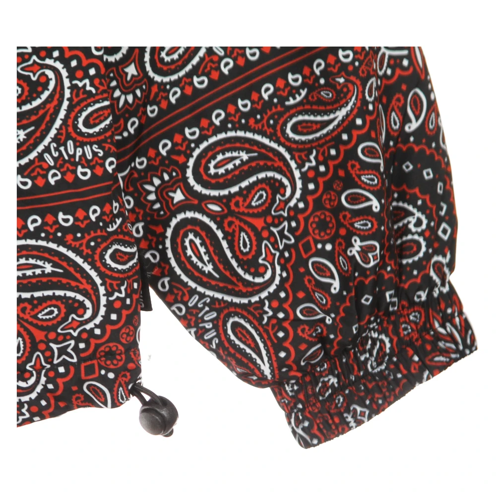 Octopus Zwarte Bandana Windbreaker Jas Multicolor Heren