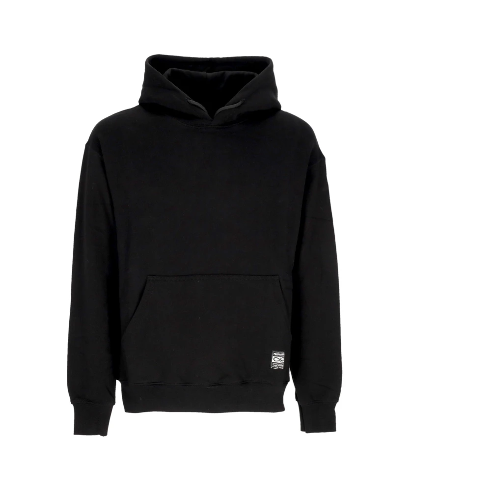 Propaganda Men's Black Logo Label Hoodie Extra Large
