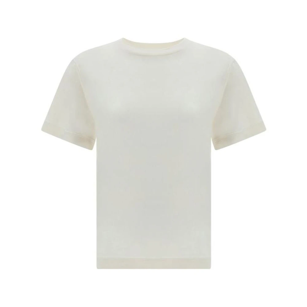 Extreme Cashmere Women's White T-Shirts, One Size, Cotton Top With Subtle Detailing