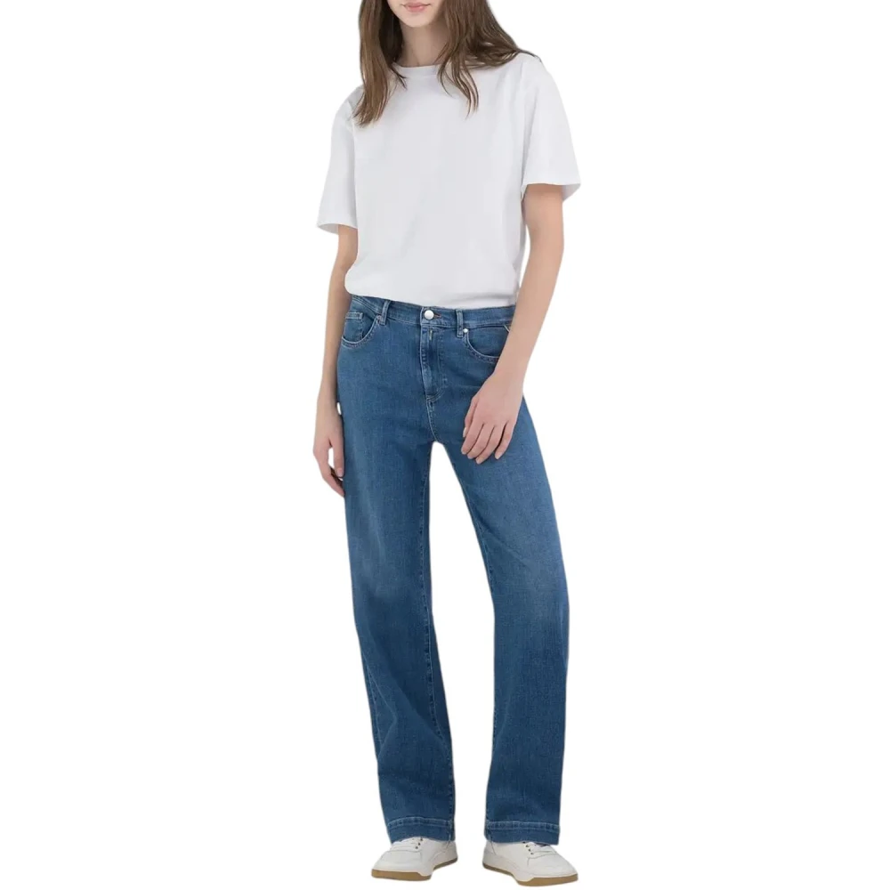 Replay Donkerblauwe Denim Jeans Blue Dames