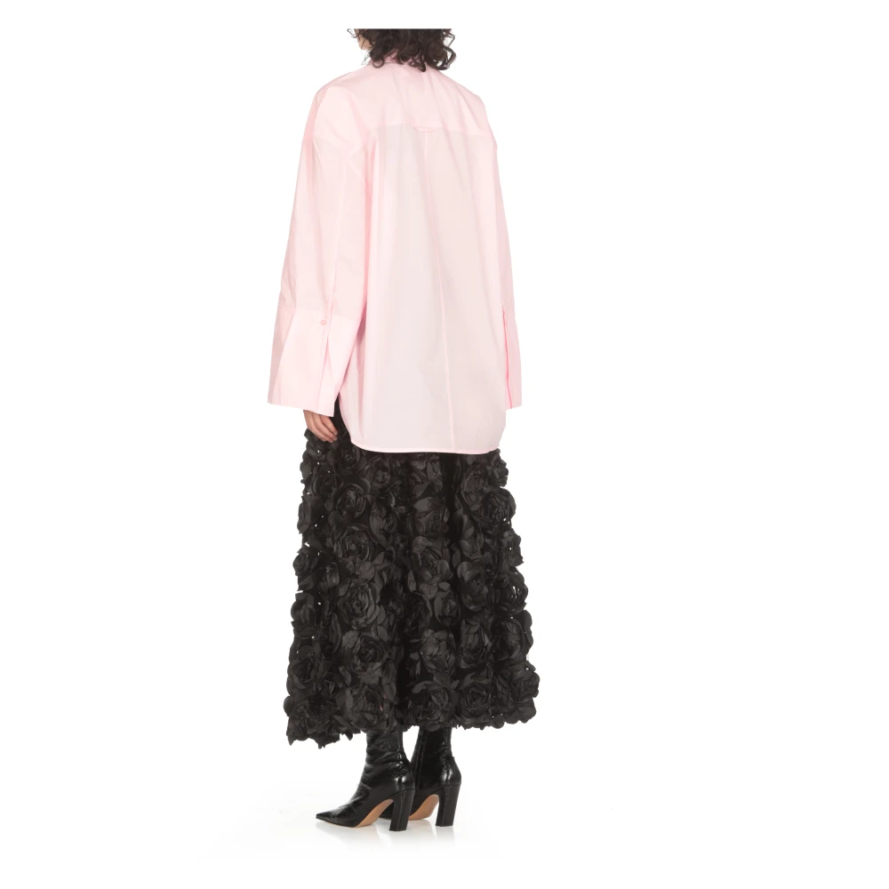 Rotate Birger Christensen Roze Katoenen Blouse met Kraag Pink Dames