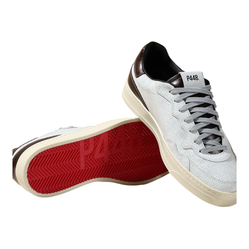 P448 Polyester Sneaker Licht Comfortabel Stijlvol White Heren