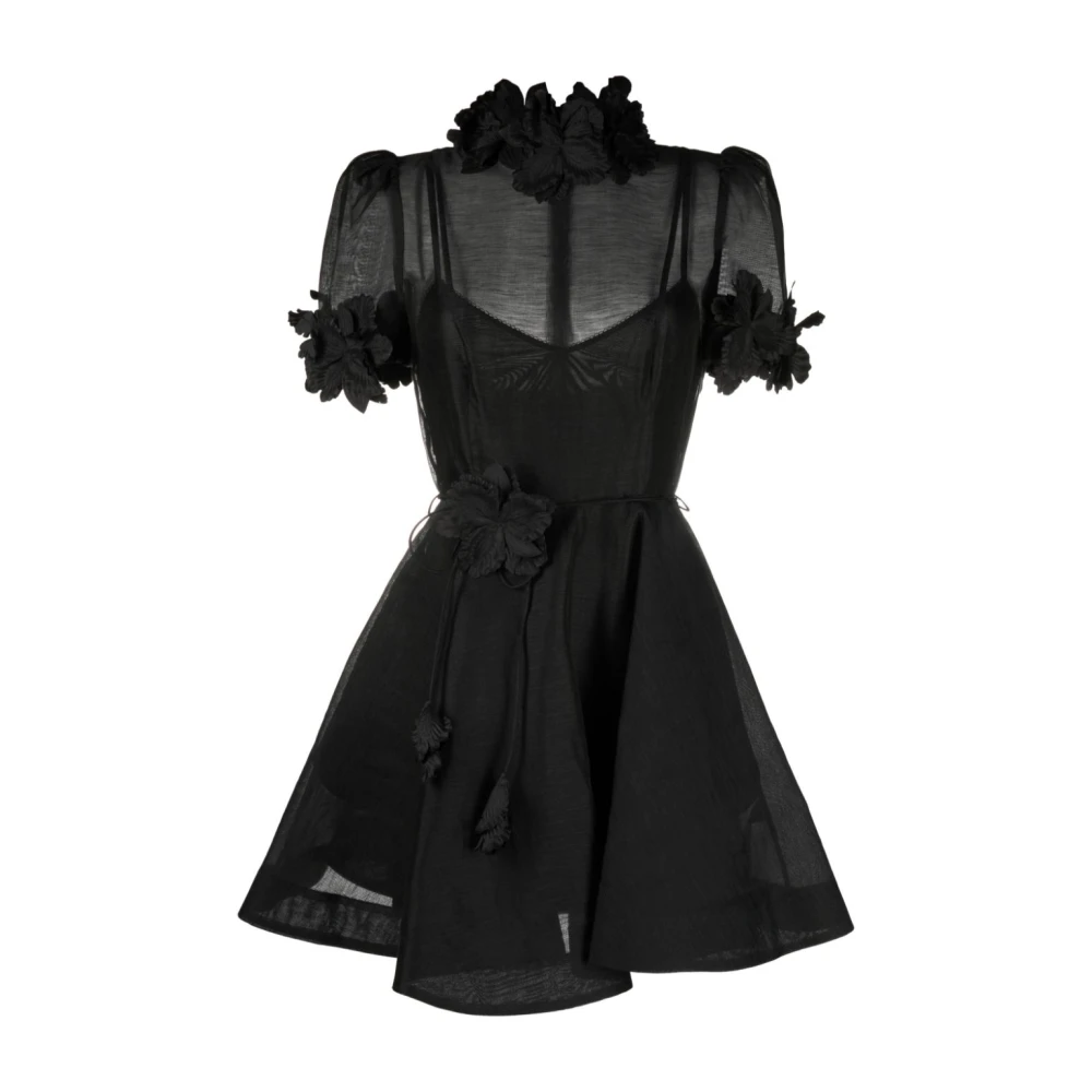 Zimmermann Zwarte jurk voor vrouwen Aw23 Black Dames