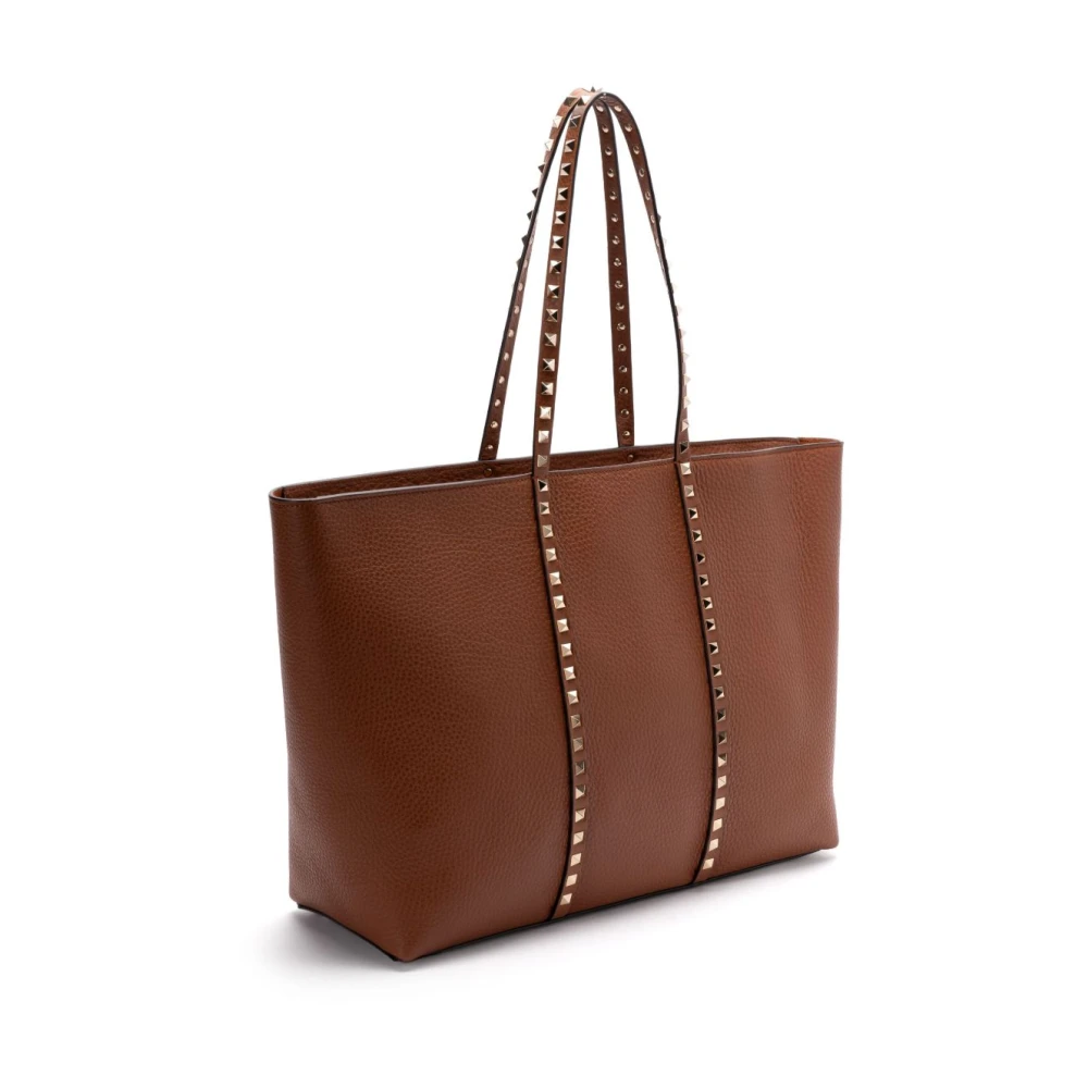 Valentino Garavani Rockstud Tote Tassen Collectie Brown Dames
