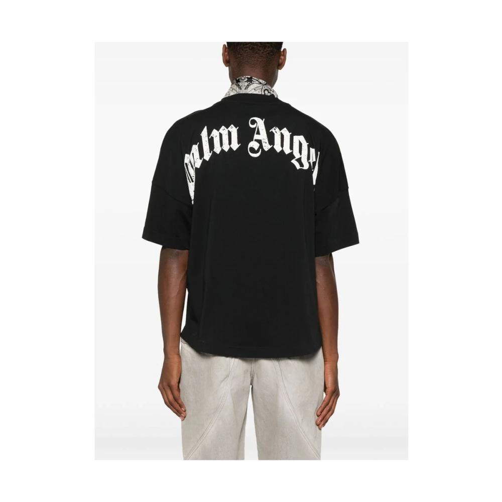 Palm Angels Zwarte Crew Neck T-shirt Black Heren