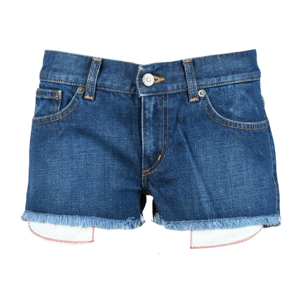 Dondup Katoenen Casual Shorts Blue Dames