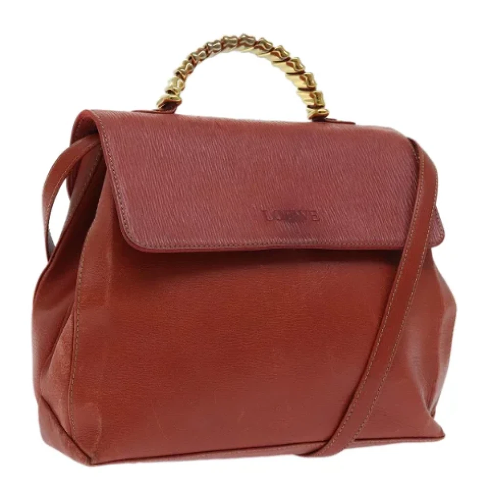 Loewe Pre-owned Leather handbags Red Dames