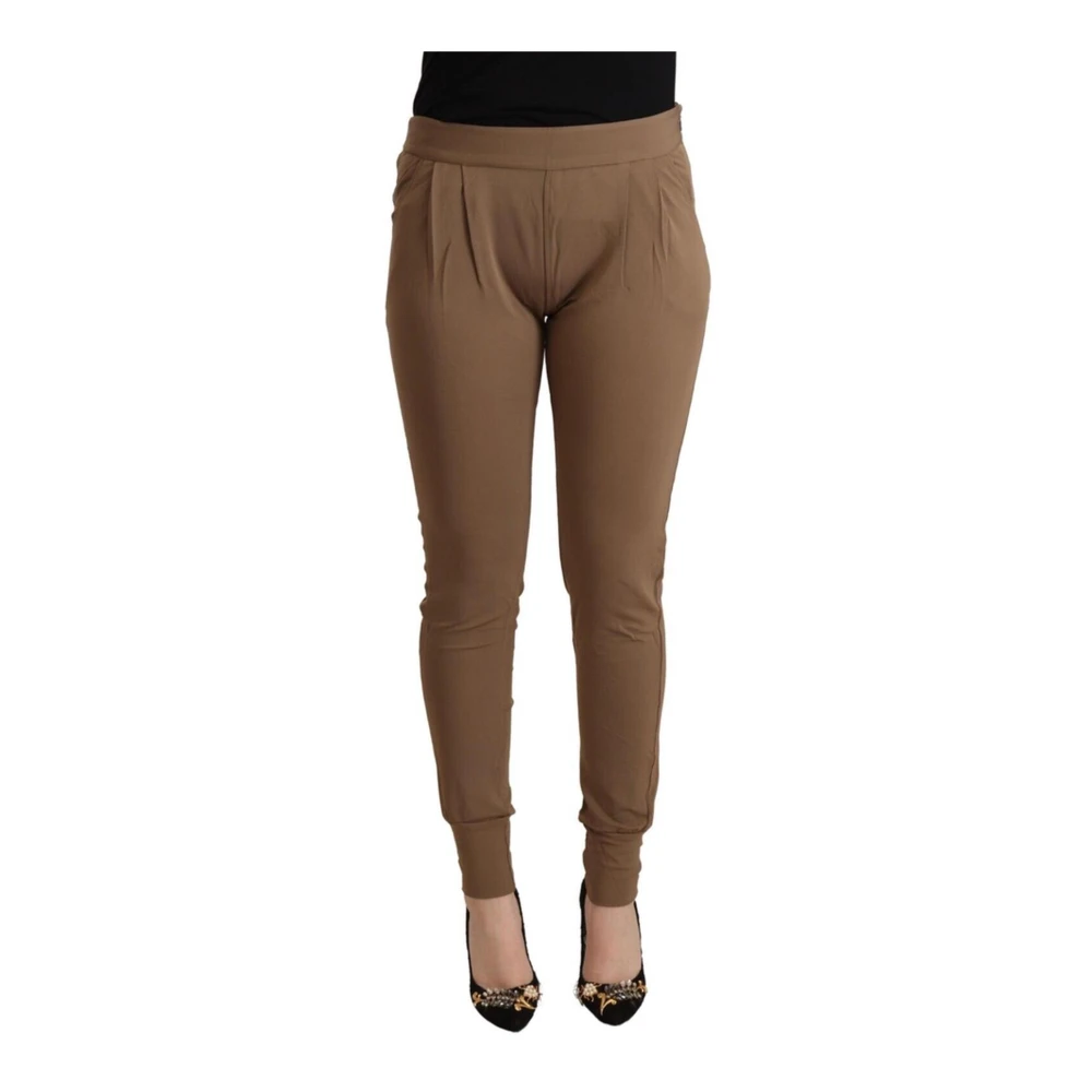 Ermanno Scervino Women's Brown Logo Tapered Pants