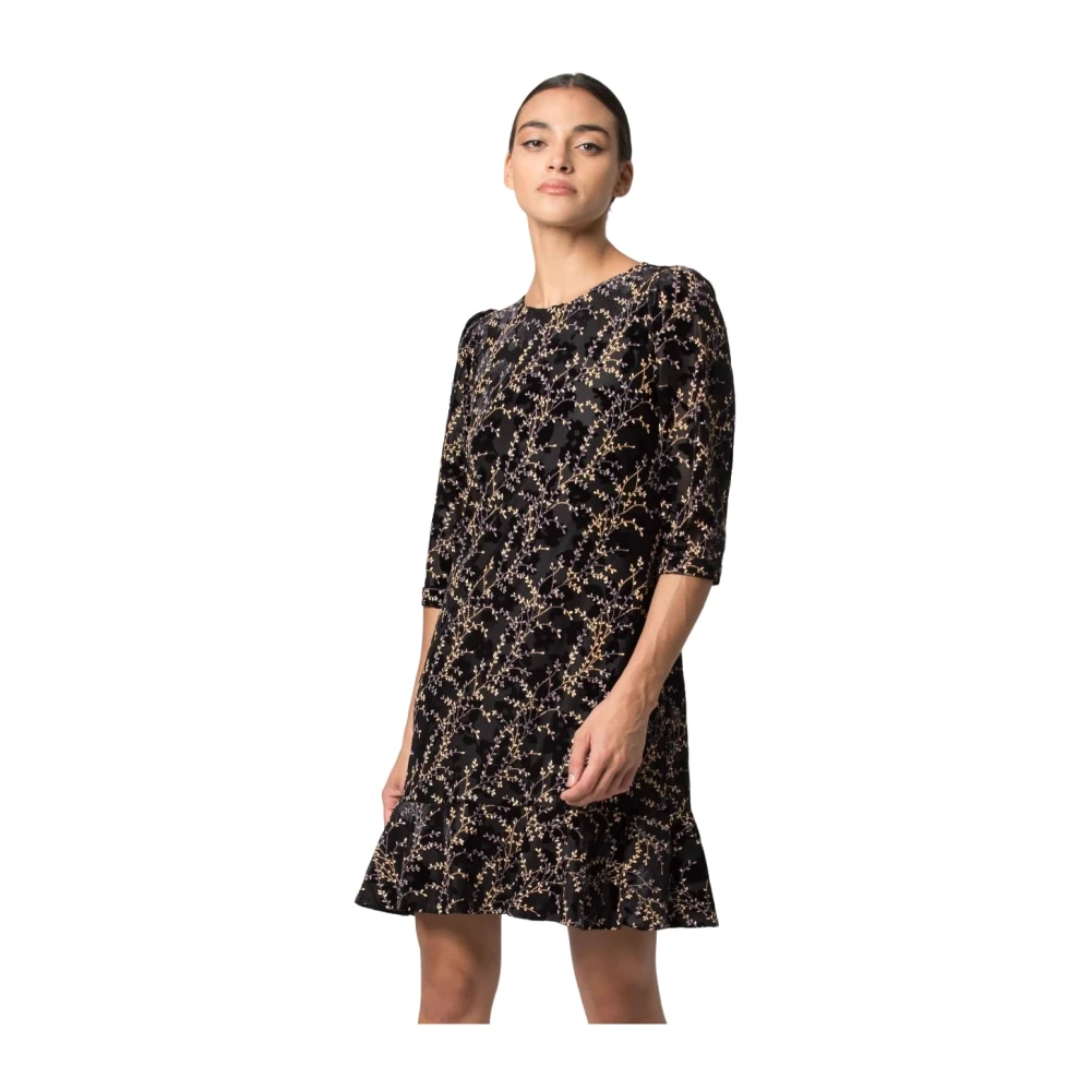 Kocca Elegante Midi Jurk Black Dames