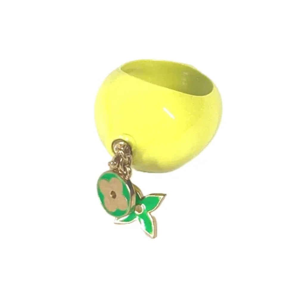 Louis Vuitton Vintage Pre-owned Fabric key-holders Yellow Dames