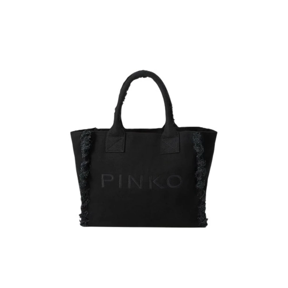 Pinko Women's Black Shopping Bags, One Size, Tote Bag