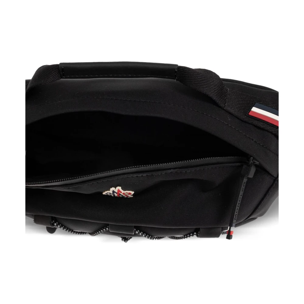 Moncler Zwarte tassen met voorritssluiting Black Heren