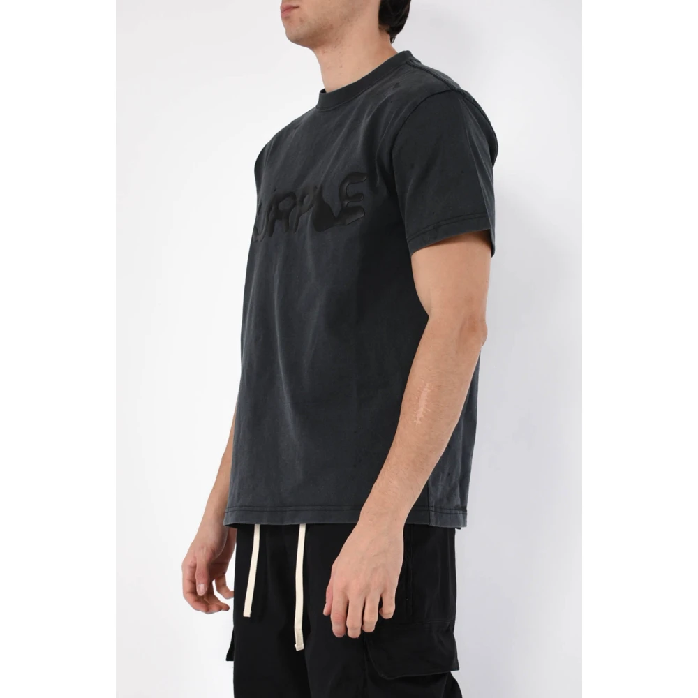 Purple Brand Katoenen T-shirt in Zwart Jersey Black Heren