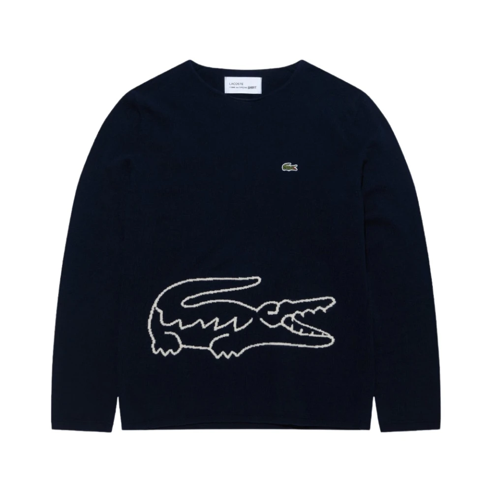 Comme des Garçons Heren Gebreide Trui met Lacoste Logo Black Heren