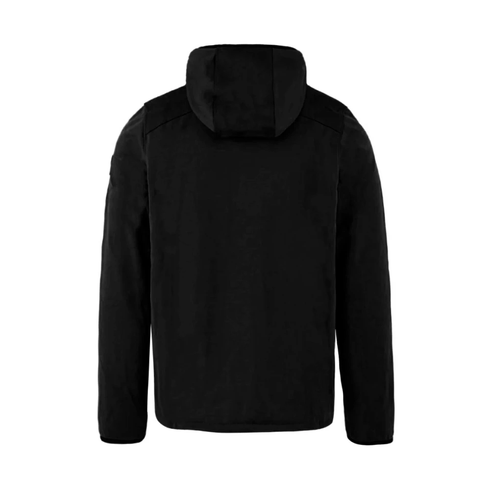 Ciesse Piumini Zwarte jas met hoge nek capuchon Black Heren