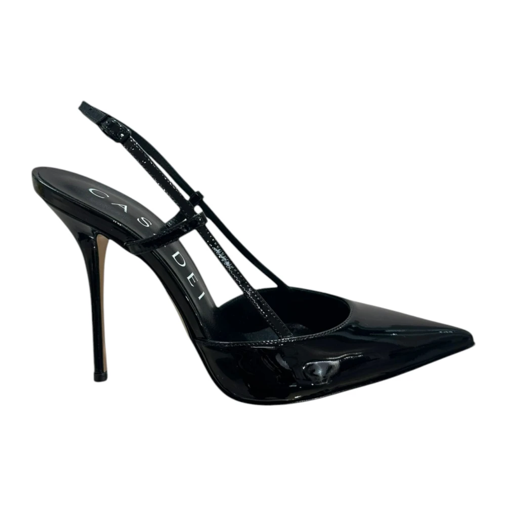 Casadei Zwarte lakleren hakken Black Dames