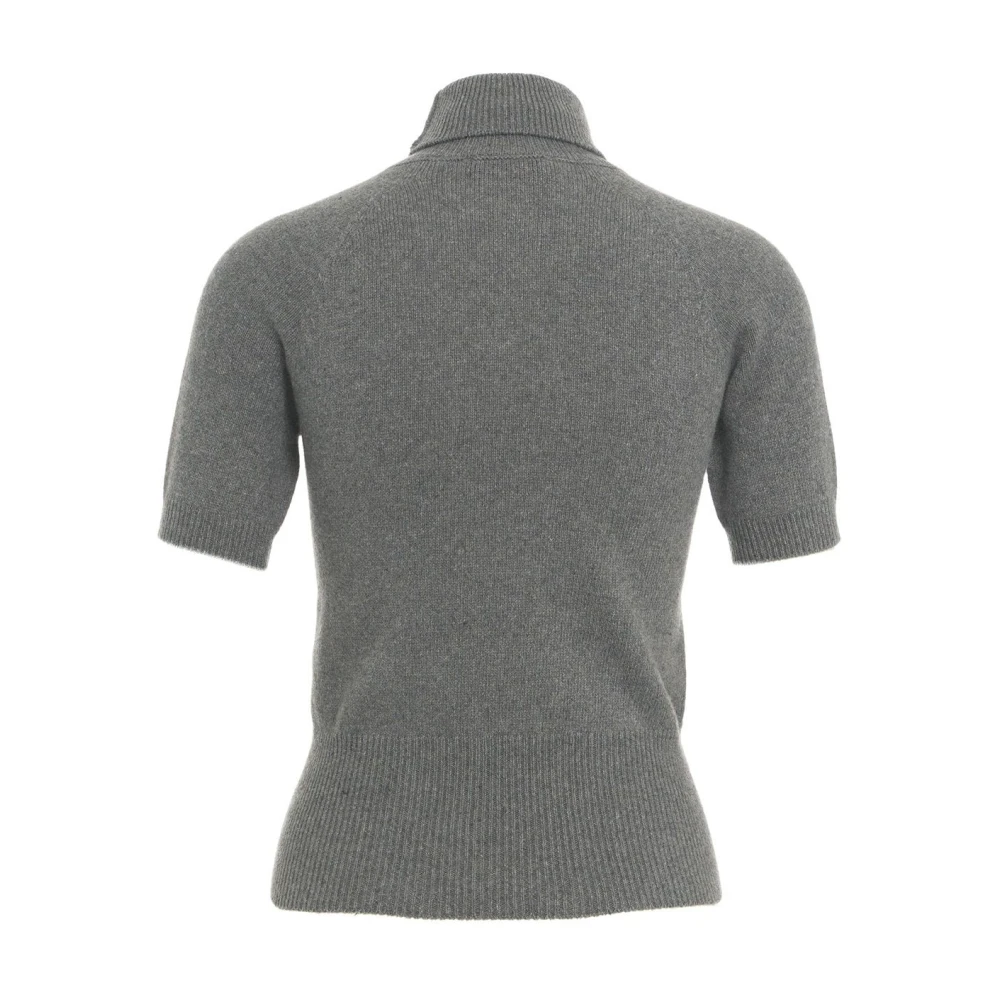 Jucca Luxe Grijze Cashmere Coltrui Sweater Gray Dames