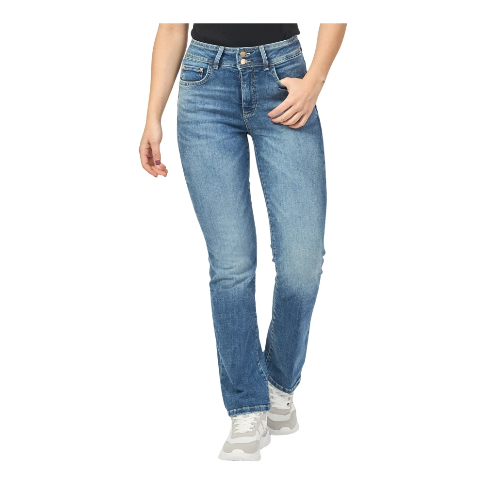 Guess Blauwe Denim Straight Leg Jeans Blue Dames