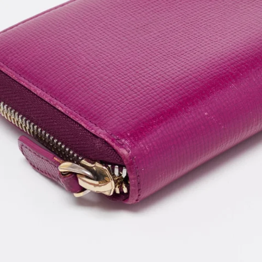 Bally Pre-owned Leather wallets Purple Dames