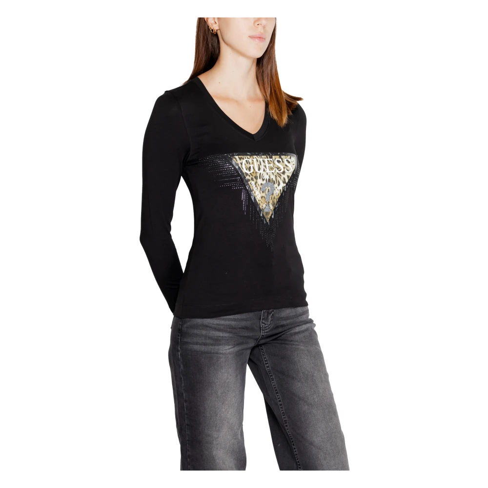 Guess Herfst Winter Dames T-Shirts Collectie Black Dames