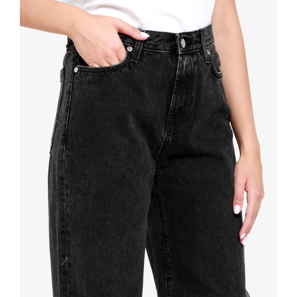Roy Roger's Denim Flare Jeans met Gebruikt Effect Black Dames