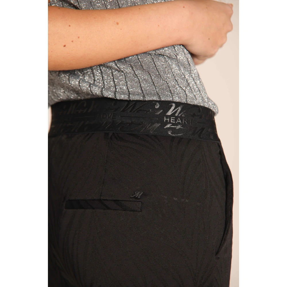 Mason's Zebra Print Straight Fit Chino Broek Black Dames