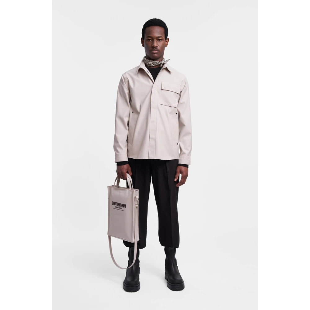 Stutterheim Waterdicht Overshirt voor Mannen Beige Heren