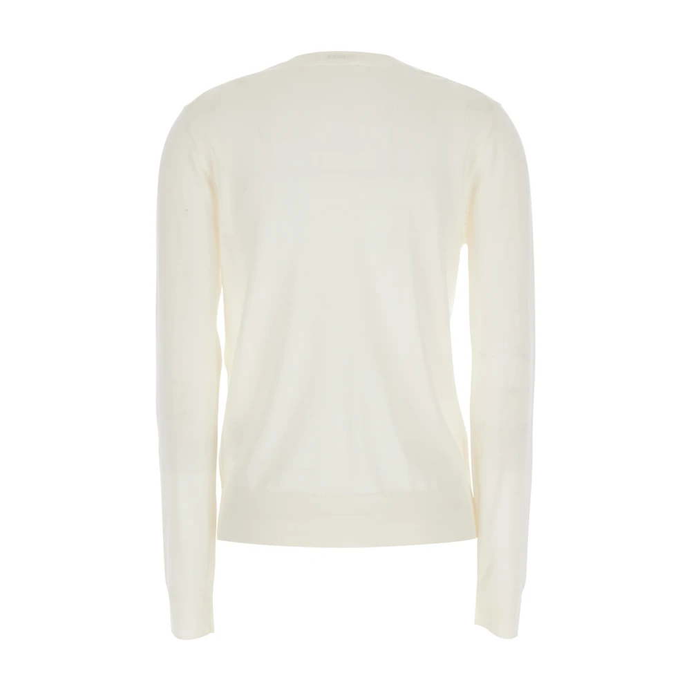 P.a.r.o.s.h. Witte V-hals Wol Zijde Trui White Dames