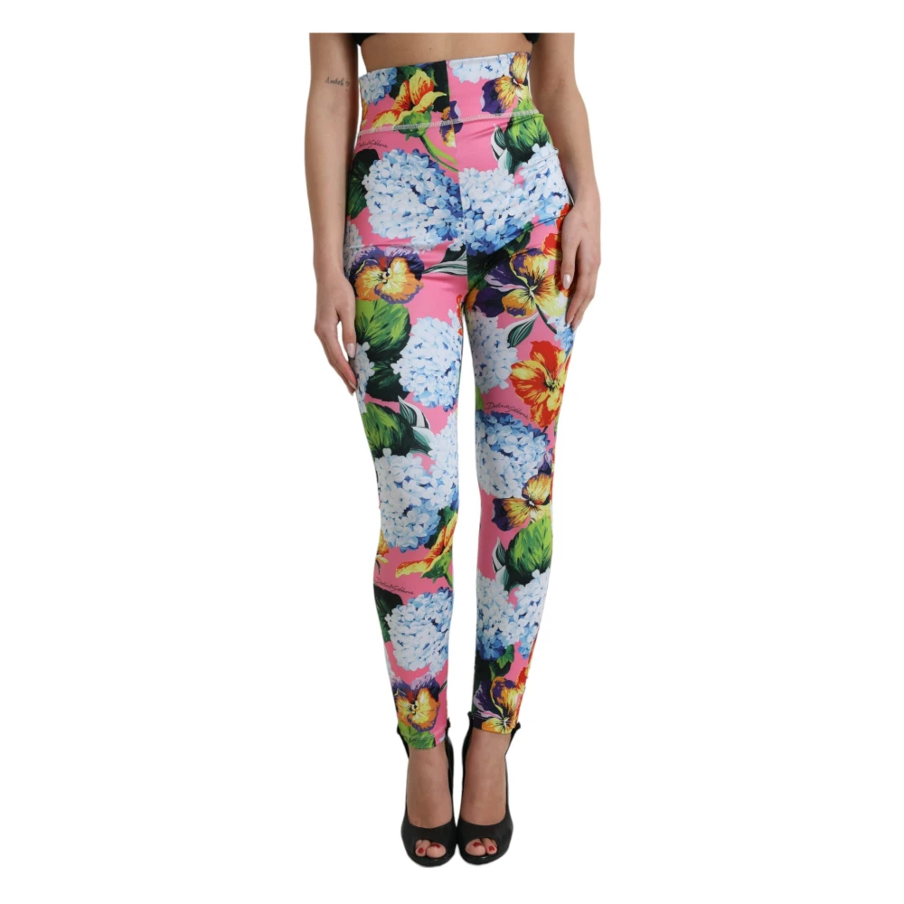 Dolce & Gabbana Women's Multicolor High Waist Leggings Trousers - Leggings - S - Trousers