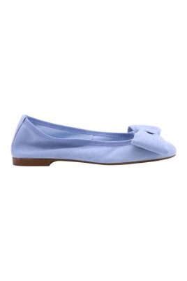 Ballerine a punta blu lucide con cinturini