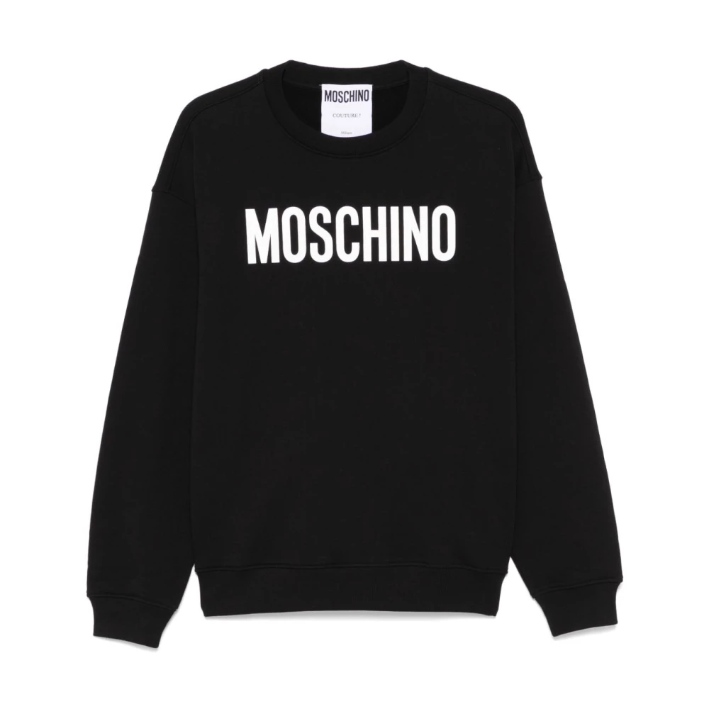 Moschino Black Sweatshirts, Male, M, Xxl Logo Sweatshirt