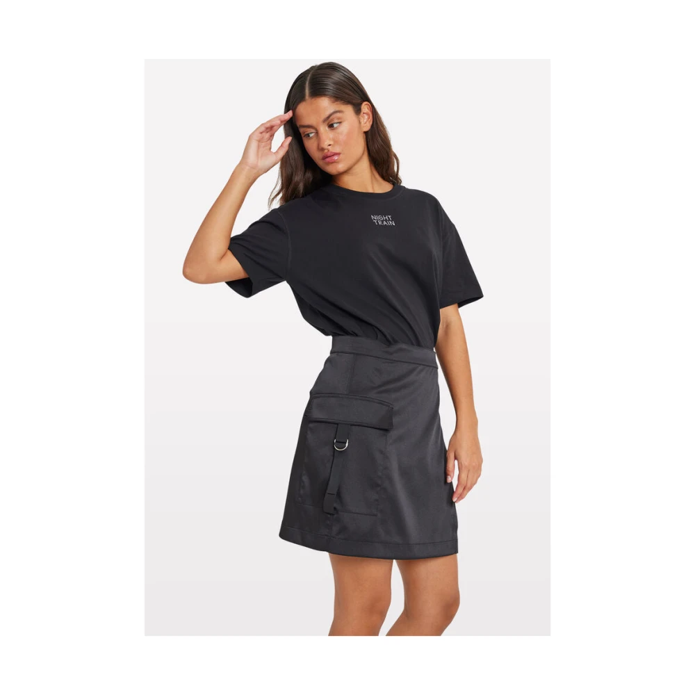 Envii Zwarte Encab Rok met D-ring Black Dames