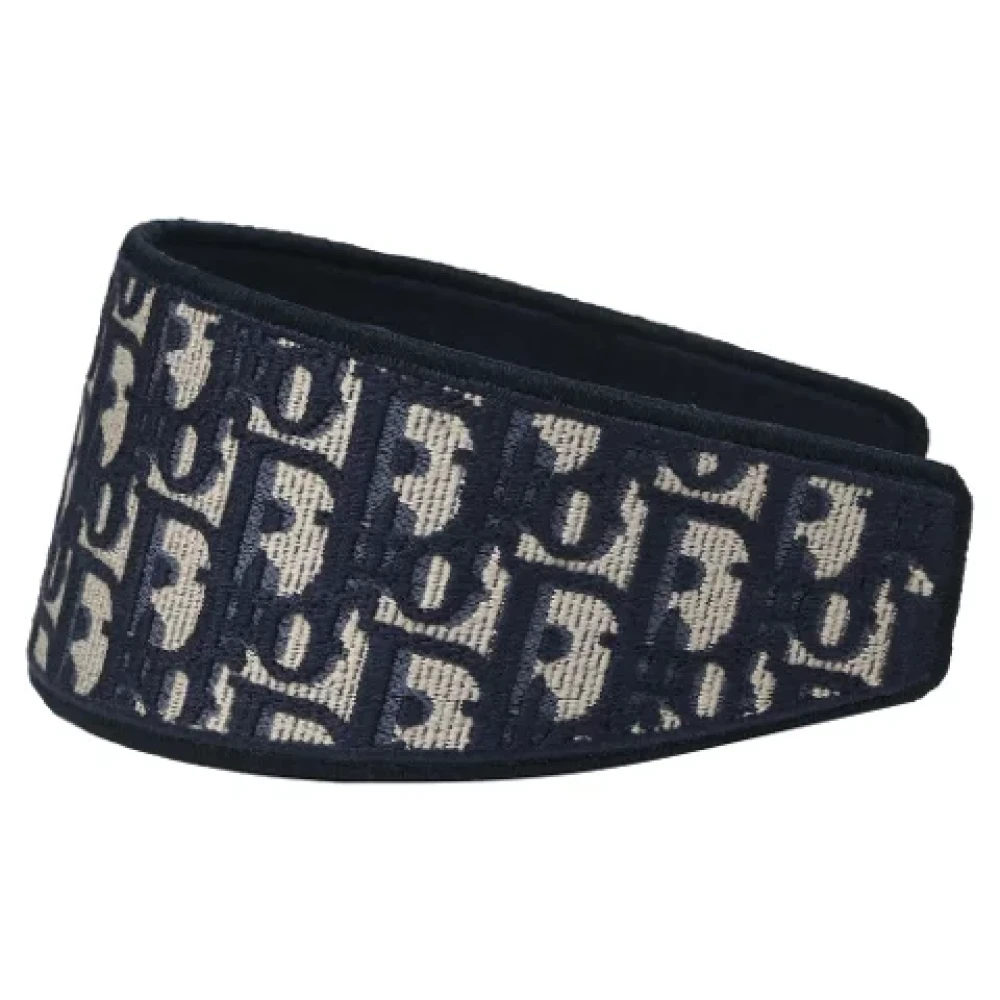 Dior Vintage Pre-owned Cotton hair-accessories Blue Dames