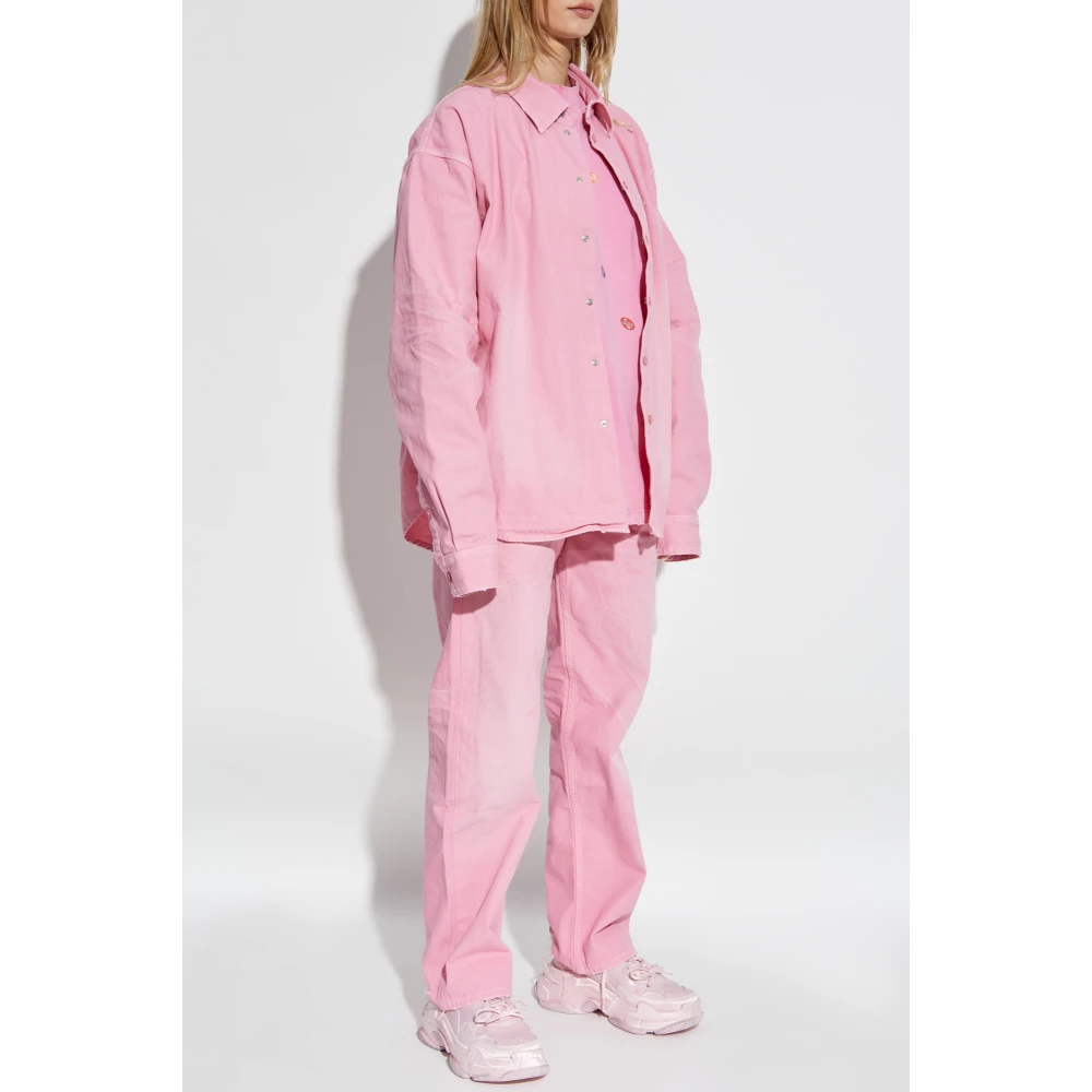 Balenciaga Shirt met logo Pink Dames